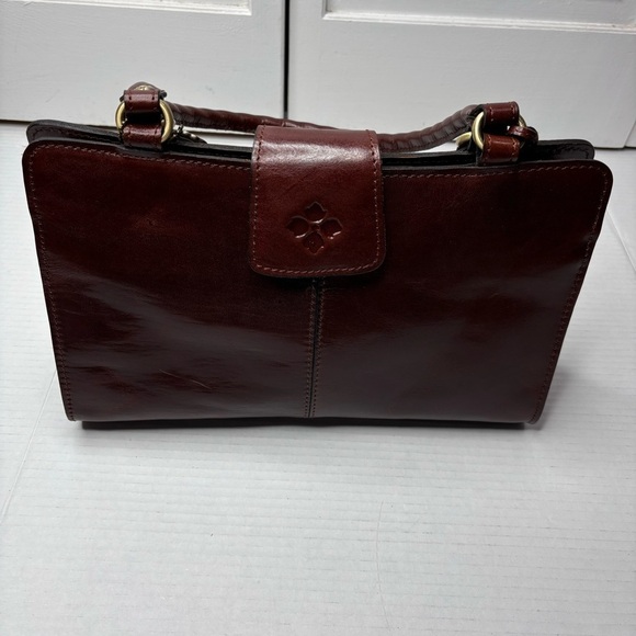 PATRICIA NASH Cognac Brown Leather  Satchel Handbag Purse - Picture 2 of 7